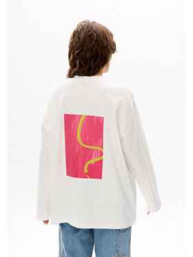 Mirons Mirons Longsleeve Print Biały Oversize