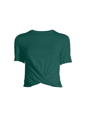 Casall Casall T-Shirt Delight Short Wrap Tee Zielony Regular Fit