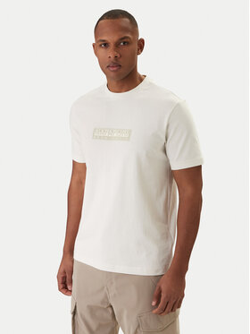 Napapijri Napapijri T-Shirt S-Box Logo NP0A4IFL Εκρού Regular Fit