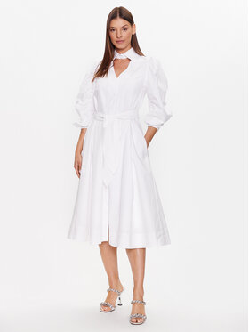 KARL LAGERFELD KARL LAGERFELD Sukienka koszulowa 231W1304 Biały Regular Fit