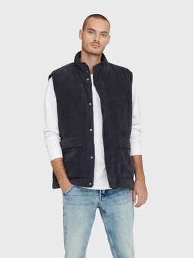 Only & Sons Only & Sons Gilet Cash Corduroy 22022506 Gris Regular Fit