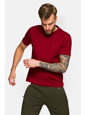 Lancerto Lancerto T-Shirt Mark TS124121000020 Bordowy Regular Fit
