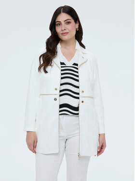 Fiorella Rubino Fiorella Rubino Płaszcz zimowy 0017T000367N011 Biały Regular Fit