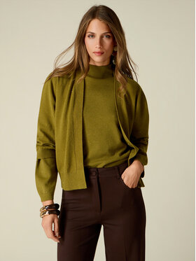 Oltre Oltre Sweter M293E002202N035 Zielony Regular Fit