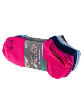 Skechers Skechers Skarpety Niskie Męskie Skechers 6pk Womens No Show Socks Kolorowy
