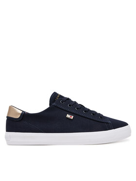 Tommy Hilfiger Tommy Hilfiger Laisvalaikio batai Vulc Canvas Lace Up Sneaker FW0FW08647 Tamsiai mėlyna