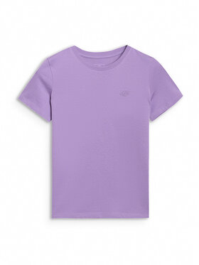 4F 4F T-Shirt BASIC+ Fioletowy Regular Fit