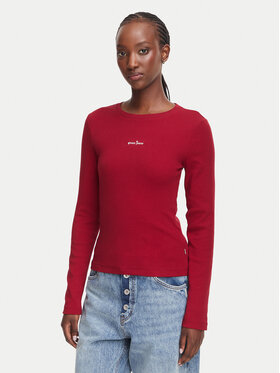 Guess Jeans Guess Jeans Bluză W6YP14 K3821 Vișiniu Slim Fit