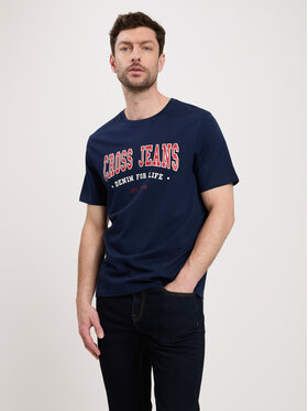 Cross Jeans Cross Jeans T-Shirt 16016-001 Granatowy Regular Fit