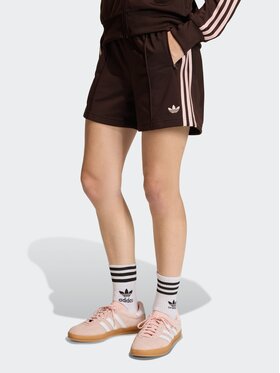 adidas adidas Szorty materiałowe Firebird Classic Brązowy Loose Fit