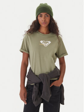 Roxy Roxy Tricou Oceanregular ERJZT06078 Verde Regular Fit