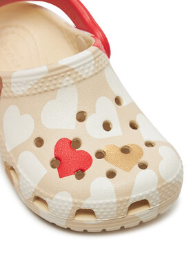 Crocs Natikači Classic Heart Print Clog T 206832 Bež