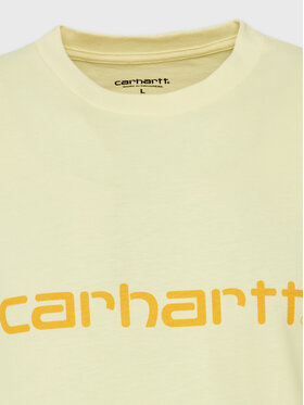 Carhartt WIP T-shirt Script I031047 Žuta Regular Fit