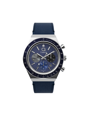 Timex Timex Ročna ura Q Diver Inspired Chronograph TW2Y36100 Mornarsko modra
