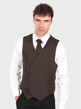 Evenemen Evenemen Kamizelka BOSTON 649 Brązowy Slim Fit
