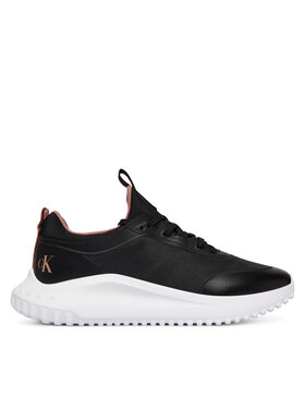 Calvin Klein Jeans Calvin Klein Jeans Sneakersy Eva Runner Laceup Sock Mat Mix YW0YW02064 Černá
