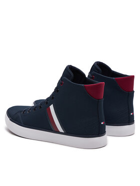 Tommy Hilfiger Tenisice Th Hi Vulc Stripes Mesh FM0FM04948 Tamnoplava