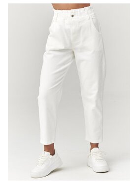 Makadamia Makadamia Jeansy C33 Écru Baggy Fit