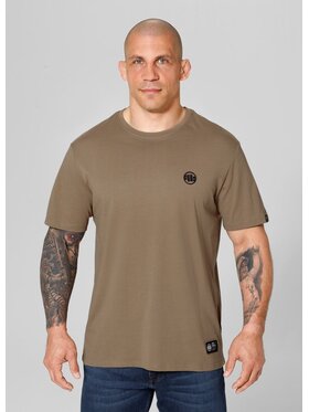 PITBULL PITBULL T-Shirt SMALL LOGO Brązowy Regular Fit