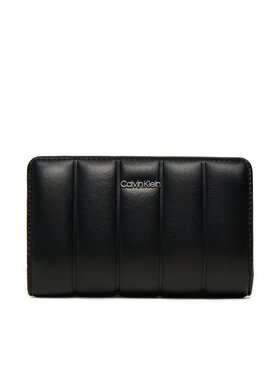 Calvin Klein Calvin Klein Portofel Mare de Damă Line Quilt Medium Bifold K60K612828 Negru
