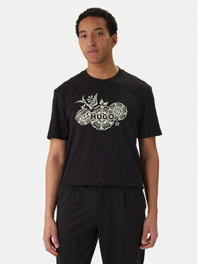 HUGO HUGO Tricou Dangen 50558415 Negru Relaxed Fit