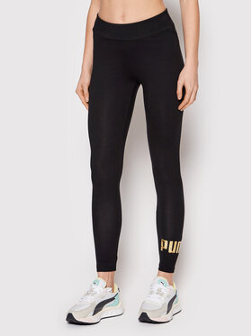 Puma Puma Legginsy Essentials+Metallic 848307 Czarny Slim Fit