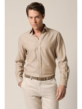 Lancerto Lancerto Koszula Aristea KO073126000046 Beżowy Regular Fit