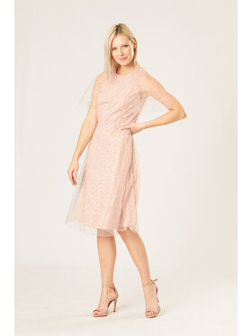 QUIOSQUE QUIOSQUE Sukienka codzienna SEQUINS DRESS Różowy Regular Fit