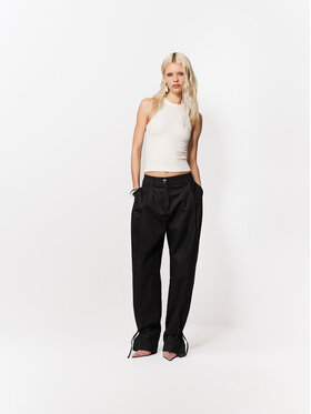 La Mania La Mania Pantaloni di tessuto JOAN Nero Basic Fit
