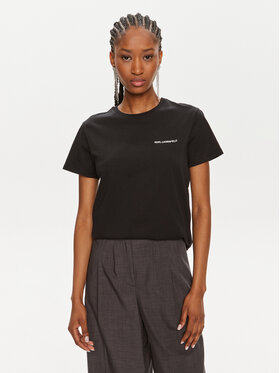 KARL LAGERFELD KARL LAGERFELD Marškinėliai Essential 245W1714 Juoda Regular Fit