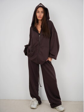 MissDenim MissDenim Komplet dresowy Double Belt Tracksuit Set Brązowy Oversize