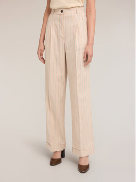 Motivi Motivi Pantaloni di tessuto P093Q004553N0R2 Crema Over Fit