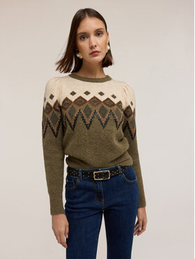 Motivi Motivi Maglione M017W103734N0R2 Verde Regular Fit