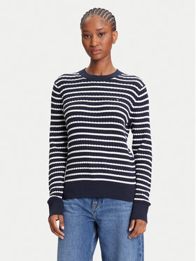 Tommy Hilfiger Tommy Hilfiger Sweater Fine WW0WW44993 Sötétkék Regular Fit