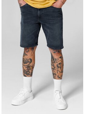 PITBULL PITBULL Szorty jeansowe Dark Wash Highlander Granatowy Regular Fit