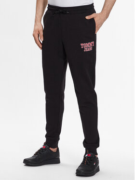 Tommy Jeans Tommy Jeans Teplákové nohavice Graphic DM0DM16337 Čierna Regular Fit