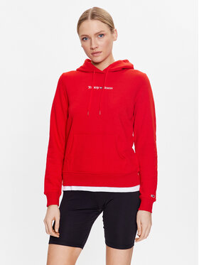 Tommy Jeans Tommy Jeans Sweatshirt Serif Linear DW0DW15649 Rot Regular Fit