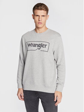 Wrangler Wrangler Bluza Frame Logo Crew W662HAX37 112320241 Szary Regular Fit
