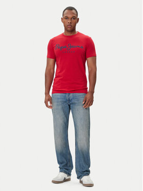 Pepe Jeans Pepe Jeans T-shirt Original Stretch N PM5010132 Crvena Regular Fit