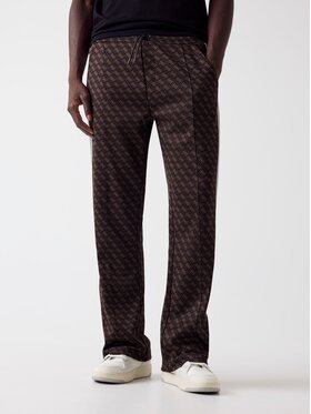 Guess Guess Kalhoty z materiálu 179263 Hnědá Regular Fit