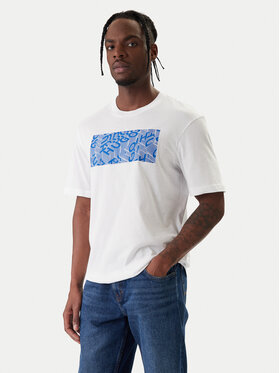 HUGO HUGO T-krekls Nierofix 50554369 Balts Regular Fit