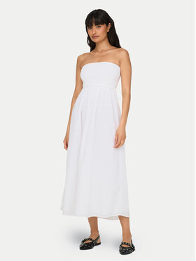 ONLY ONLY Letné šaty Claudia 15343044 Biela Regular Fit