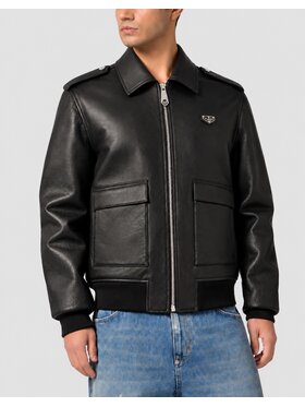 PHILIPP PLEIN PHILIPP PLEIN Vatovaná bunda 31477 Čierna Regular Fit
