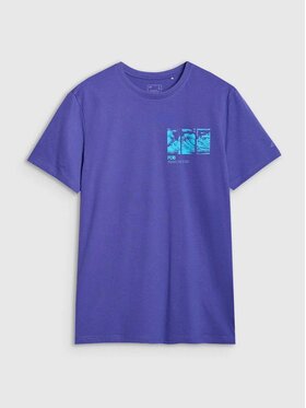 4F 4F T-Shirt 4FRSS24TTSHM2106-51S Fioletowy Regular Fit