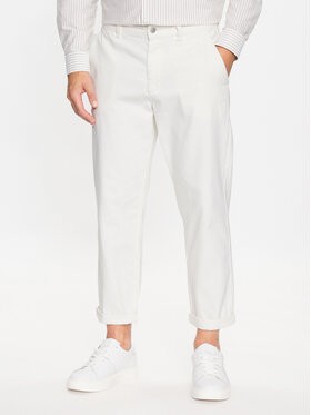 Casual Friday Casual Friday Текстилни панталони 20504628 Екрю Regular Fit