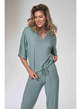 FIGL FIGL Bluzka M744 Pomarańczowy Regular Fit