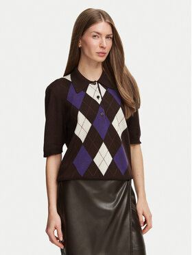 Luisa Spagnoli Luisa Spagnoli Svetr Marius 100472 Tmavě hnědá Regular Fit