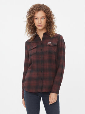 Wrangler Wrangler Košile Western 112342670 Hnědá Slim Fit