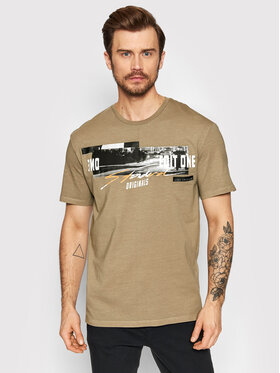 Jack&Jones Jack&Jones T-Shirt Knockoutfade 12205956 Hnědá Relaxed Fit