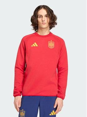 adidas adidas Bluza Spain Tiro Travel Crew Czerwony Regular Fit
